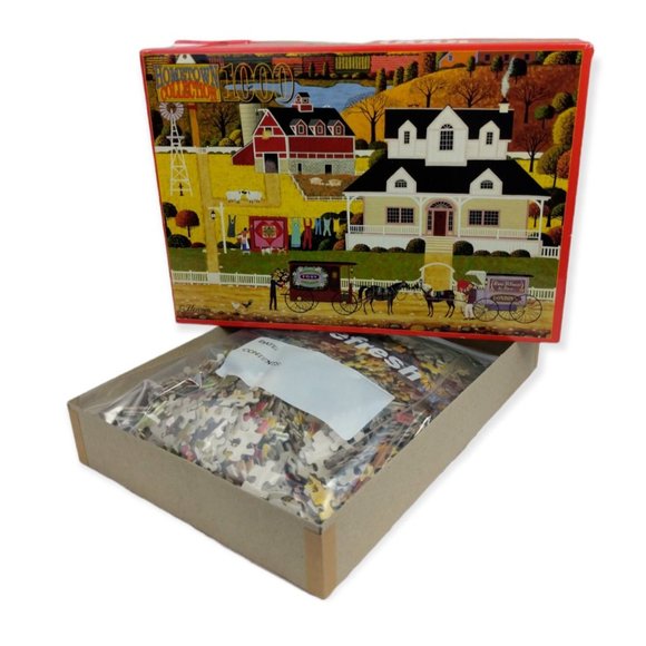 RoseArt Hometown Collection Valentine's Day 1000 Piece Jigsaw Puzzle Complete - Picture 2 of 8